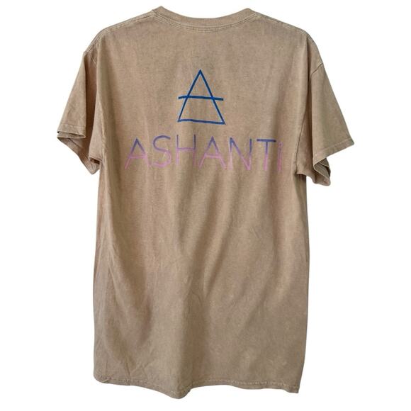 ASHANTI Aww Baby Rock With You Short Sleeve Retro Graphic Women’s T-Shirt Medium - Picture 2 of 6